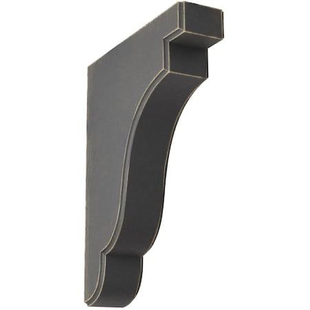 Ekena Millwork 1 3/4"W x 7 1/4"D x 9 1/2"H Bedford Wood Vintage Decor Bracket, Black BKTWD02X07X10BEBL